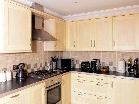 Modern kitchen is well equipped for self catering